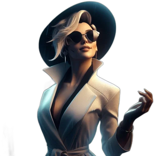 staff, jacket, dress, hat, concept art, comic book art, fantasy art, pixel art transparent PNG cut-out