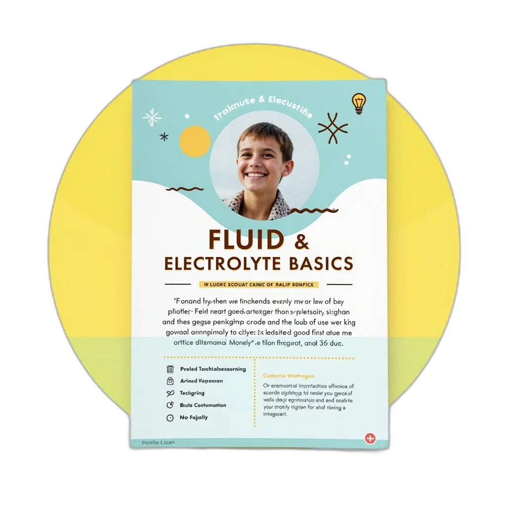 second, image, poster, reads, fluid, electrolyte, basics, picture transparent PNG cut-out