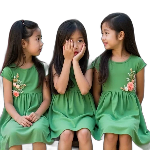 dress, face, photorealistic, 3d render, green, earth tones, first, image transparent PNG cut-out
