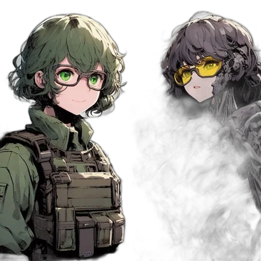 weapon, mask, jacket, face, concept art, anime, pixel art, comic book art transparent PNG cut-out