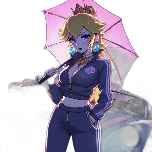 staff, jacket, umbrella, weapon, concept art, vaporwave, pixel art, anime transparent PNG cut-out