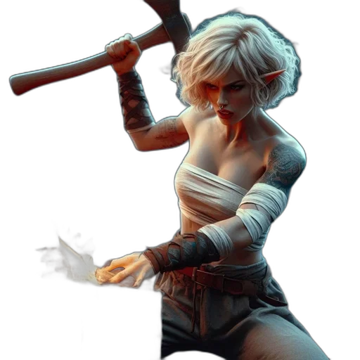 staff, weapon, sword, face, concept art, fantasy art, 3d render, comic book art transparent PNG cut-out