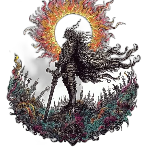 sword, dragon, creature, staff, fantasy art, concept art, comic book art, pixel art transparent PNG cut-out