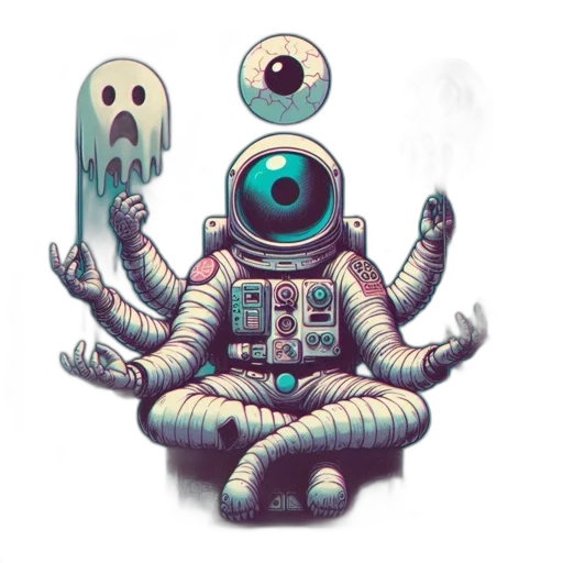 robot, creature, mask, animal, pixel art, concept art, fantasy art, cyberpunk transparent PNG cut-out
