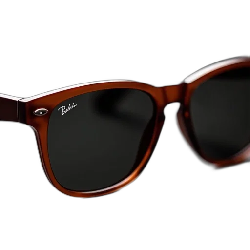 3d render, earth tones, pair, sunglasses, brown, frame, dark, lenses transparent PNG cut-out