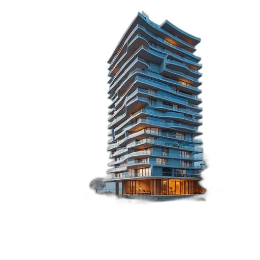 building, 3d render, concept art, photorealistic transparent PNG cut-out