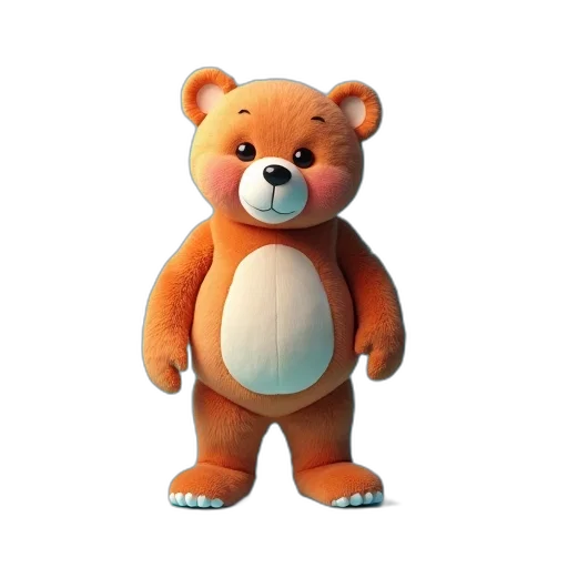 animal, 3d render, concept art, photorealistic, large, poster, mascot, bear transparent PNG cut-out