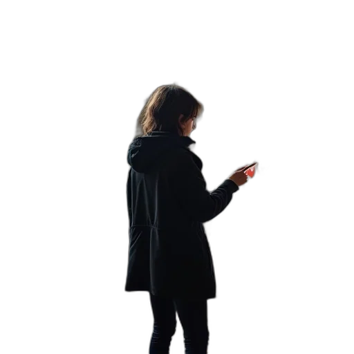 jacket, staff, dress, umbrella, concept art, 3d render, fog, dark transparent PNG cut-out