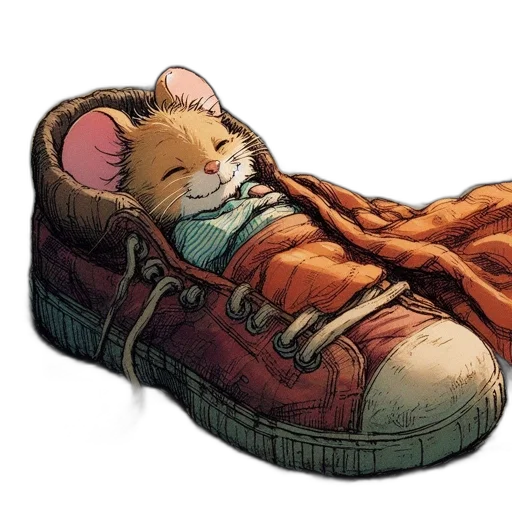 shoes, animal, jacket, creature, concept art, watercolor, photorealistic, comic book art transparent PNG cut-out