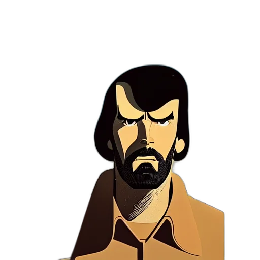 jacket, face, staff, cartoon transparent PNG cut-out