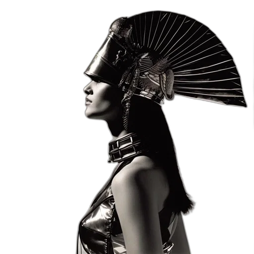 mask, hat, crown, jewelry, photorealistic, woman, fan-like, headdress transparent PNG cut-out