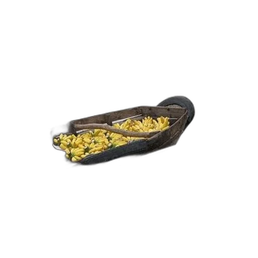 shoes, jewelry, food, staff, boat, filled, bananas, docked transparent PNG cut-out