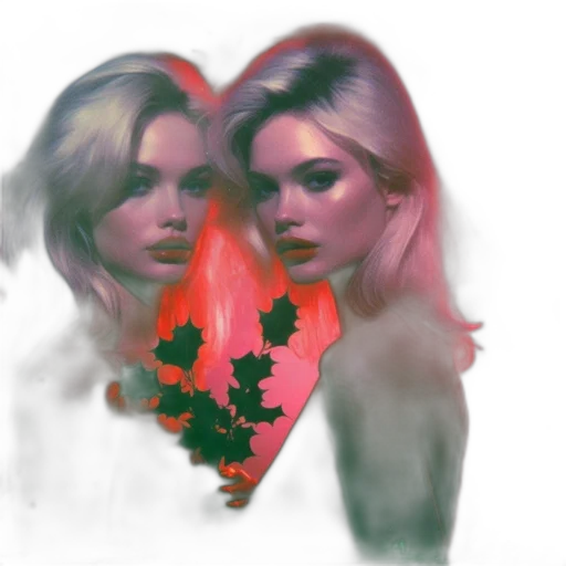face, photorealistic, concept art, watercolor, oil painting, neon lights, fire, red transparent PNG cut-out