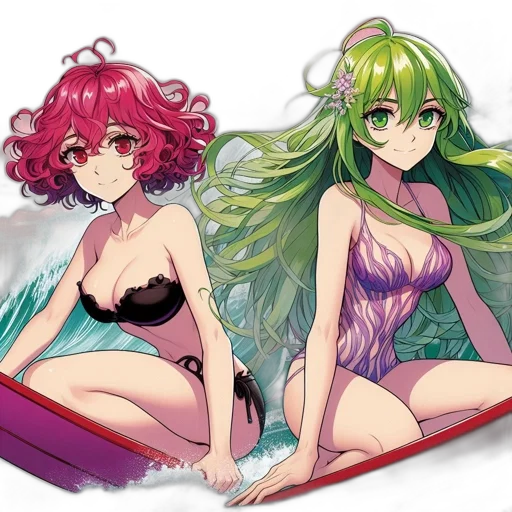 anime, concept art, fantasy art, pixel art, beach, underwater, green, colorful transparent PNG cut-out