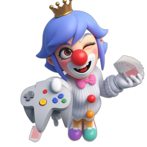 robot, crown, creature, animal, concept art, 3d render, pixel art, watercolor transparent PNG cut-out