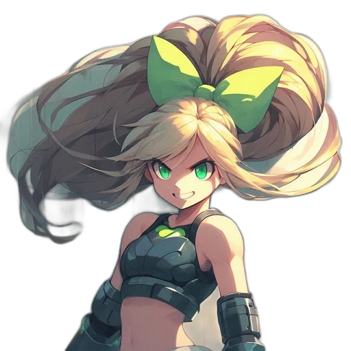 hair, weapon, staff, face, pixel art, anime, concept art, cyberpunk transparent PNG cut-out