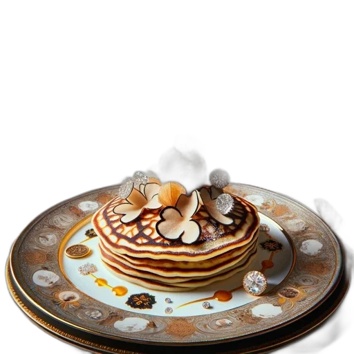 food, jewelry, 3d render, photorealistic, luxurious, dining, setup, features transparent PNG cut-out
