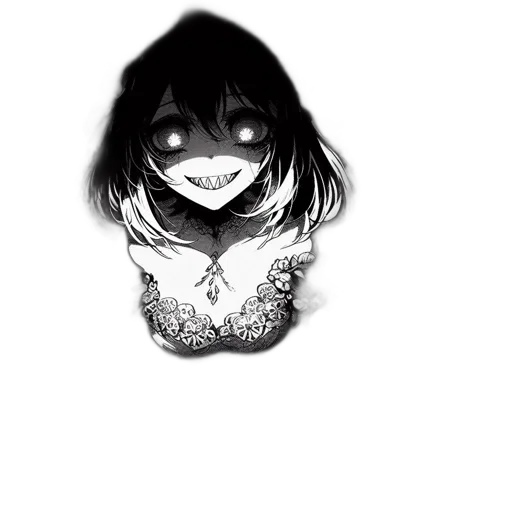 mask, creature, face, hair, comic book art, concept art, anime, cartoon transparent PNG cut-out