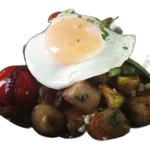 food, crown, photorealistic, 3d render, plate, egg, top transparent PNG cut-out