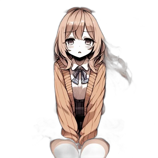 mask, creature, face, jacket, pixel art, anime, concept art, cartoon transparent PNG cut-out