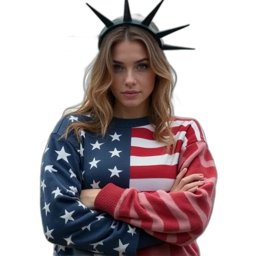 jacket, hat, face, staff, photorealistic, woman, wearing, american transparent PNG cut-out