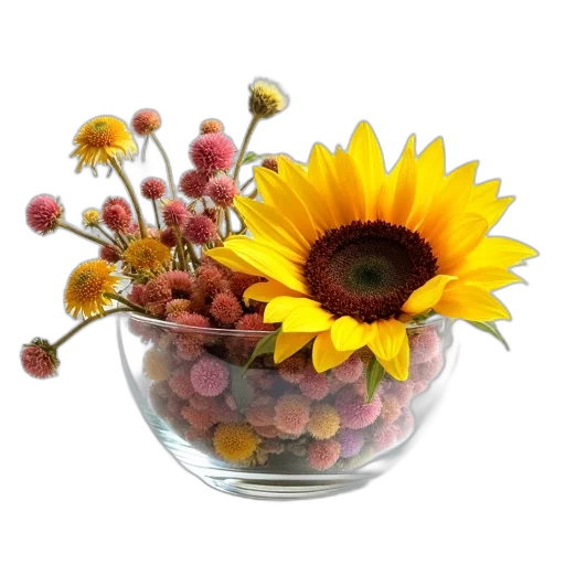 flower, crown, food, jewelry, 3d render, photorealistic, oil painting, colorful transparent PNG cut-out