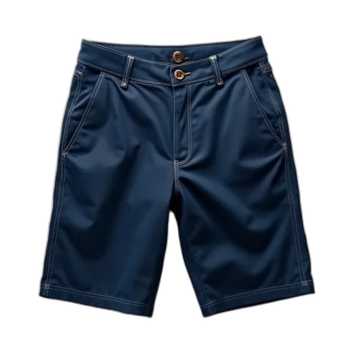 blue, pair, dark, men, shorts, buttoned, waistband, zipper transparent PNG cut-out