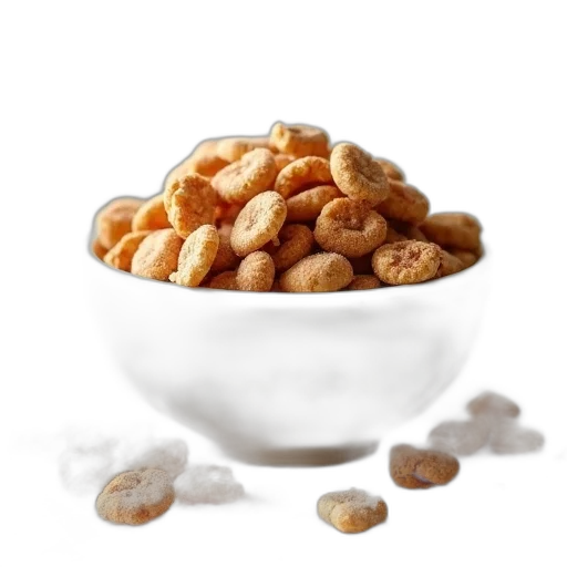 food, crown, 3d render, white, ceramic, bowl, filled, generous transparent PNG cut-out