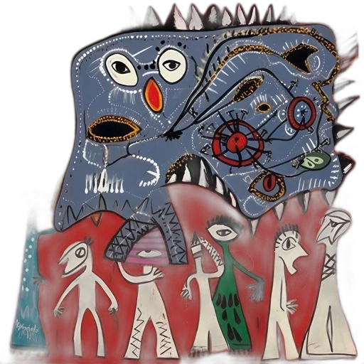 mask, concept art, outer space, forest, large, blue, creature, multiple transparent PNG cut-out