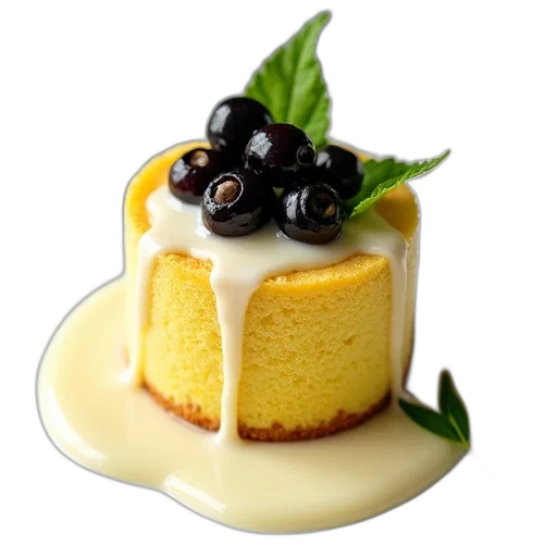 food, crown, hat, 3d render, photorealistic, dessert, yellow, sponge transparent PNG cut-out