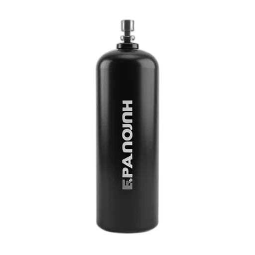 bottle, weapon, monochrome, black, hydraulic, cylinder, silver, top transparent PNG cut-out
