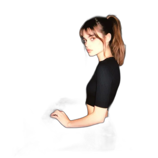 staff, dress, hair, face, 3d render, photorealistic, concept art, cartoon transparent PNG cut-out
