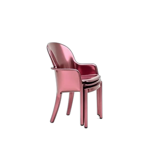 furniture, 3d render, photorealistic, concept art, vaporwave, red, stack, shiny transparent PNG cut-out