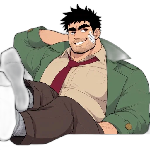 jacket, cartoon, anime, comic book art transparent PNG cut-out