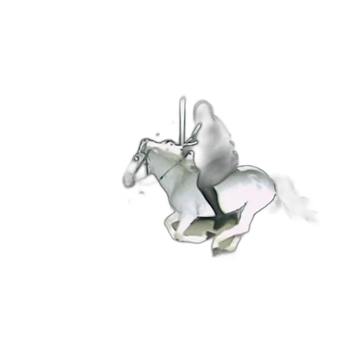 jewelry, 3d render, photorealistic, concept art, night, white, horse, gallops transparent PNG cut-out