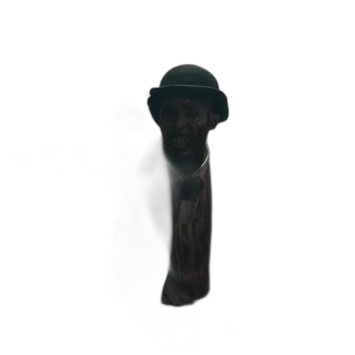 staff, hat, umbrella, sword, 3d render, ominous, foggy, alley transparent PNG cut-out