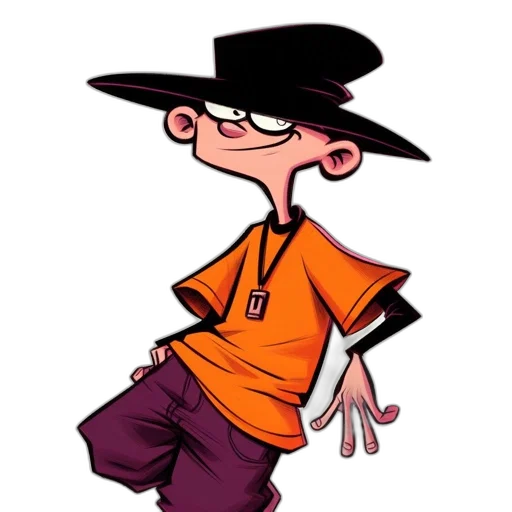hat, jacket, staff, cartoon, concept art, comic book art, 3d render, dark transparent PNG cut-out