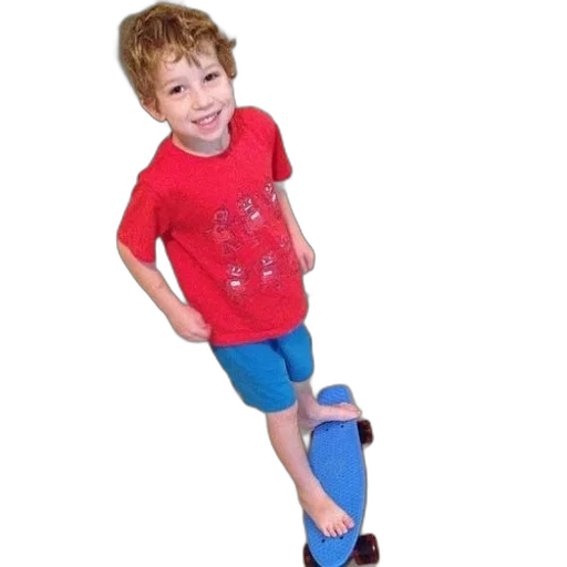shoes, weapon, staff, young, boy, red, shirt, standing transparent PNG cut-out