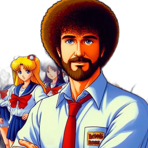 hair, staff, hat, jacket, anime, cartoon, pixel art, comic book art transparent PNG cut-out