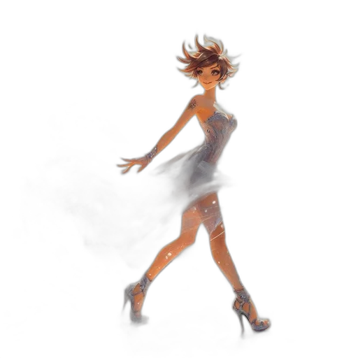 dress, shoes, creature, hair, concept art, watercolor, pixel art, fantasy art transparent PNG cut-out