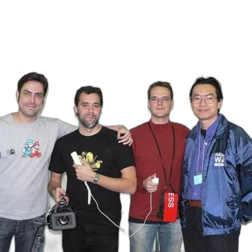 staff, robot, jacket, weapon, four, men, pose, photo transparent PNG cut-out