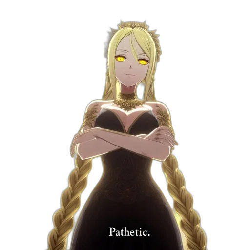 dress, staff, hair, jewelry, anime, pixel art, concept art, fantasy art transparent PNG cut-out