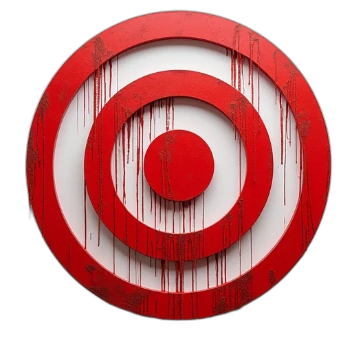 weapon, photorealistic, red, target transparent PNG cut-out