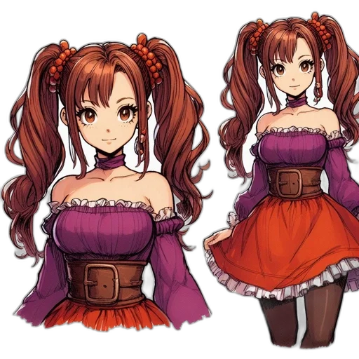 dress, anime, concept art, fantasy art, pixel art, red, dark, monochrome transparent PNG cut-out