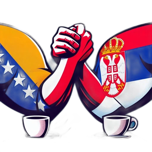 pixel art, two, cupped, hands, feature, national, flags, bosnia transparent PNG cut-out