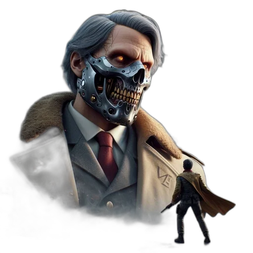mask, face, concept art, pixel art, comic book art, fantasy art, urban, dystopia transparent PNG cut-out