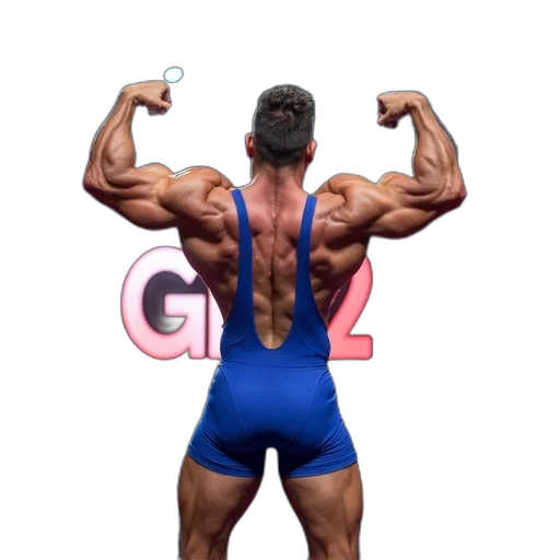 photorealistic, 3d render, concept art, muscular, man, blue, swimsuit, posing transparent PNG cut-out