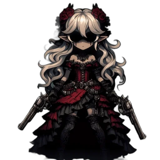 staff, weapon, mask, dress, pixel art, concept art, fantasy art, anime transparent PNG cut-out