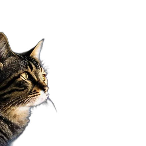 animal, staff, creature, face, photorealistic, cat, gazes, intently transparent PNG cut-out