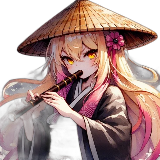 staff, umbrella, weapon, dragon, anime, fantasy art, pixel art, photorealistic transparent PNG cut-out